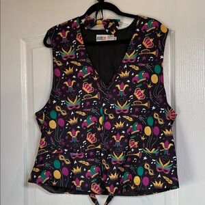 Mardi Gras Vest & Bowtie Set-NWOT